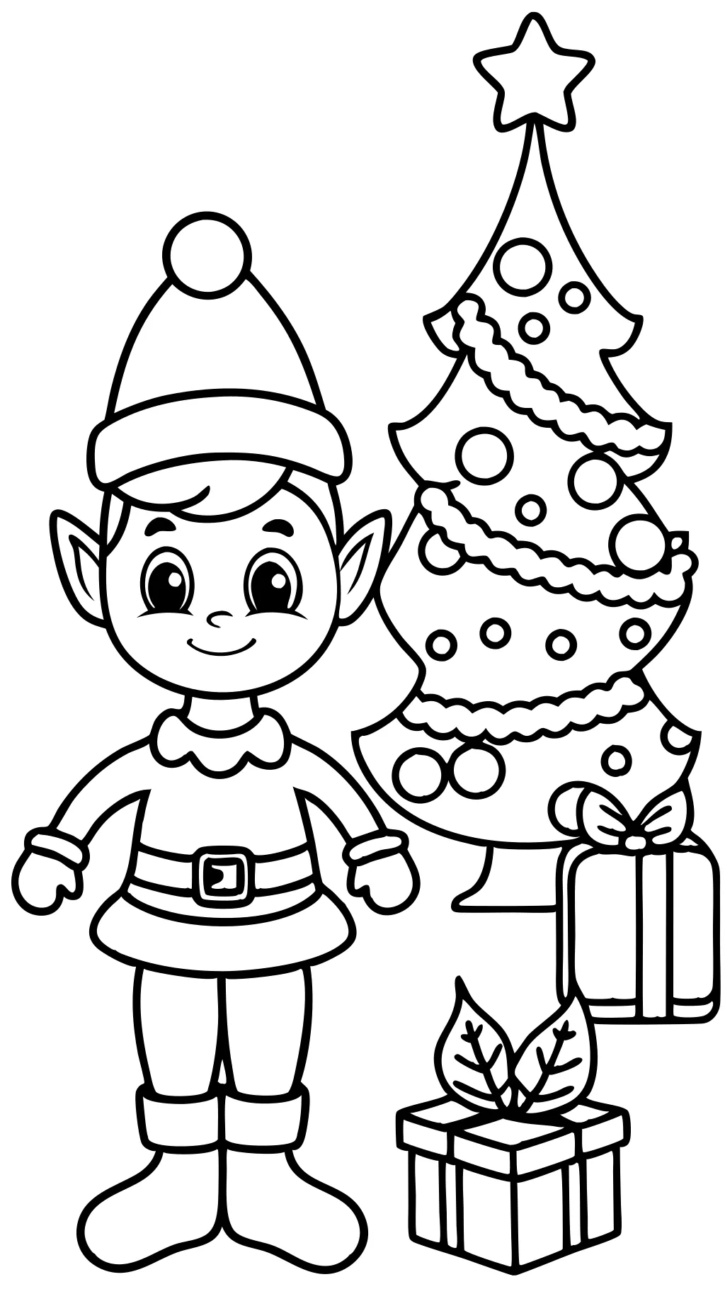 elfe gratuit sur l’étagère imprimable coloriage